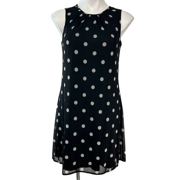 DKNY Summer Wedding Guest Polka Dot Shift Dress, size 2 - Picture 1 of 6